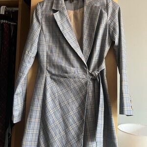 Plaid Blazer Dress